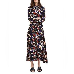 Selected Femme Abstract-Print Maxi Shirtdress Size 42= Size XL